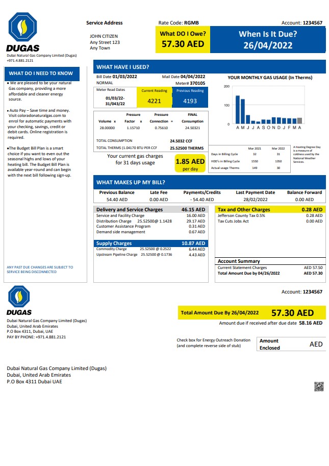  Minol USA business utility bill 